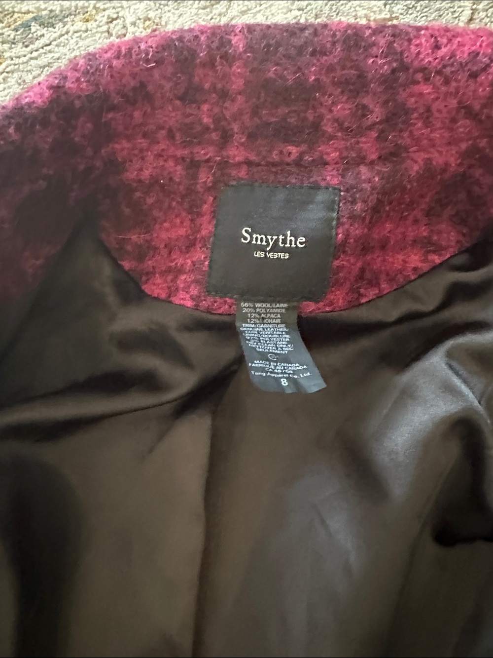 Smythe equestrian Plaid Tailored Wool-Blend Blazer - Picture 10 of 13